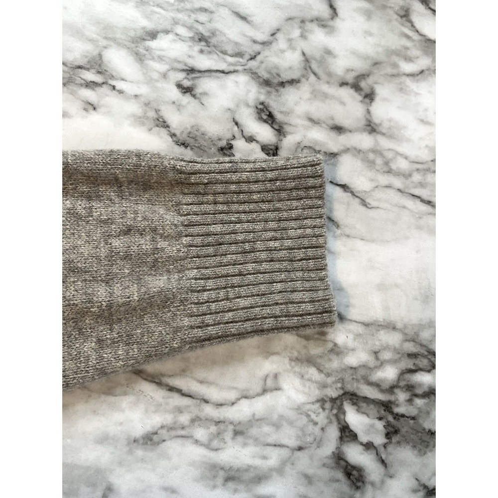 J Crew Men's Lambswool Sweater Sz Lg Gray Crewneck Pullover Cozy - Picture 7 of 10